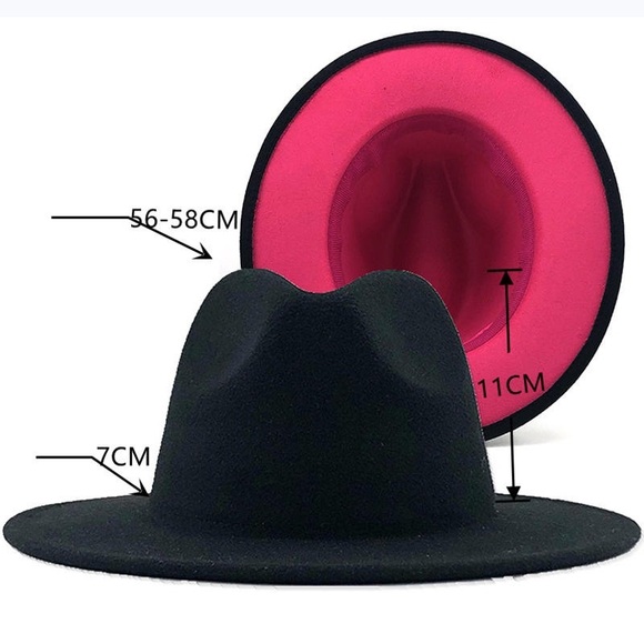 Vegan Fedora Vegan Firm Wide Brim Tan Cream Red Vegan Wool Hat - Picture 16 of 16